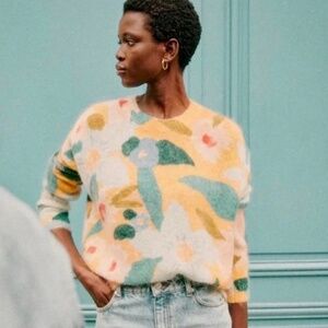 Sezane Pull Isadora Flowers Sweater